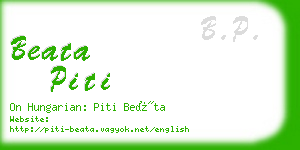 beata piti business card